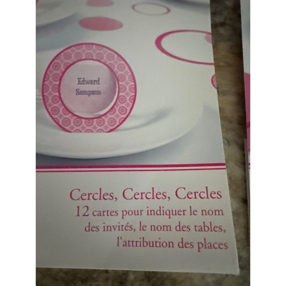 Lillian Rose 36 Pink Circle Name Cards Wedding Place Cards (3 Packs of 12)